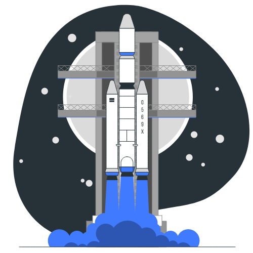 illustration d'un fusée qui décolle