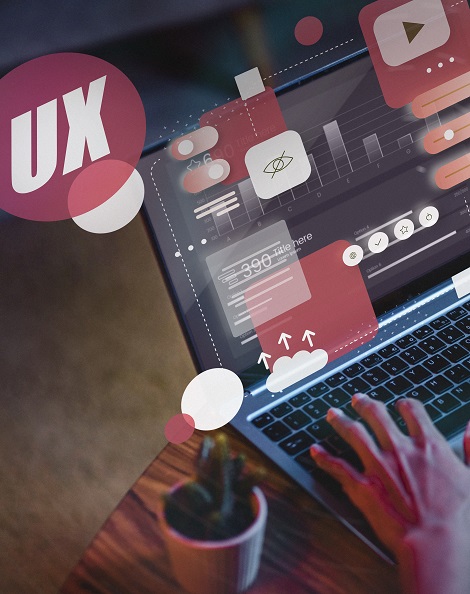 Ordinateur avec éléments d'interface utilisateur UX